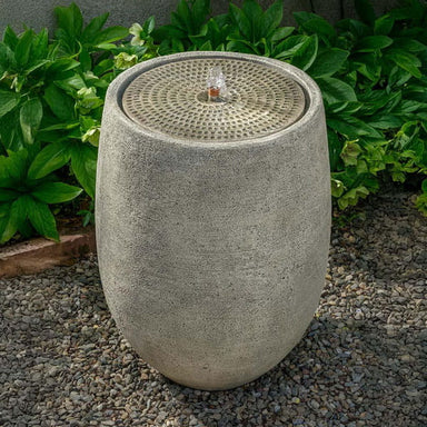 Bebel Cosmos Fountain, Tall on gravel in action.