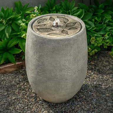 Bebel Hydrangea Fountain, Tall on gravel in action.