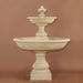 Belair Two Tier Fountain against brown background.