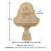 Belair Wall Fountain for Spout against white background with product details.