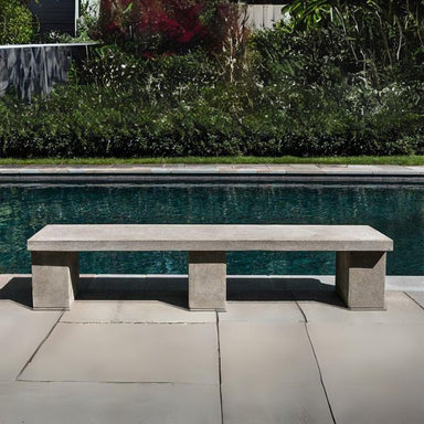 Biscayne Bench on concrete beside swimming pool