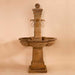 Bourdoux Fountain against brown background.