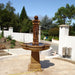 Bourdoux Fountain in action near the gate.