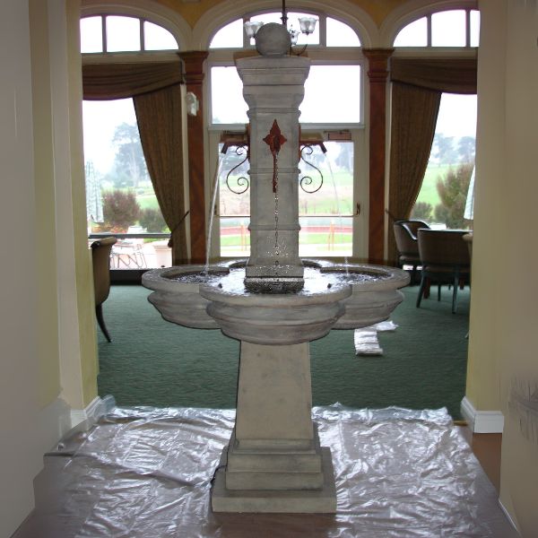 Bourdoux Fountain on concrete inside the house