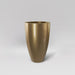Brannan Tapered Round Fiberglass Planter in gloss metallic gold against gray background.