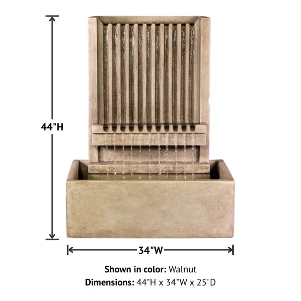 Brentwood Channel Wall Fountain, Short with product details.