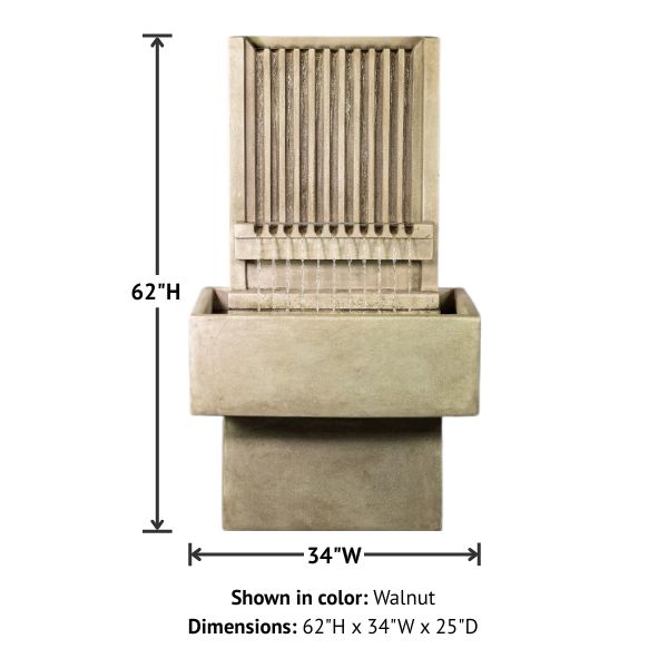 Brentwood Channel Wall Fountain with product details.