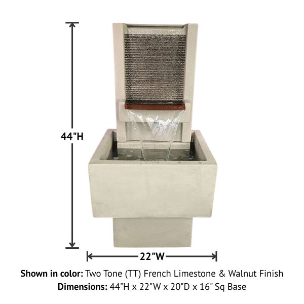 Brentwood Patio Wall Fountain with product details.