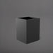 Brisane Tall Corner Fiberglass Planter in matte charcoal against gray background.