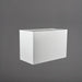 Brisbane Wide Rectangle Fiberglass Planter in gloss bright white against gray background.