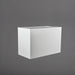Brisbane Wide Rectangle Fiberglass Planter in matte bright white against gray background.