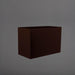 Brisbane Wide Rectangle Fiberglass Planter in matte dark brown against gray background.