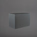 Brisbane Wide Rectangle Fiberglass Planter in matte gunmetal against gray background.