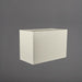 Brisbane Wide Rectangle Fiberglass Planter in satin beige against gray background.