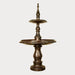 Bronze Contemporary Two Tier fountain against gray background