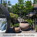Campania Paseo Bowl Planters  near sunbed.