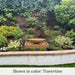 Campania Recife Fountain in action in garden bed.