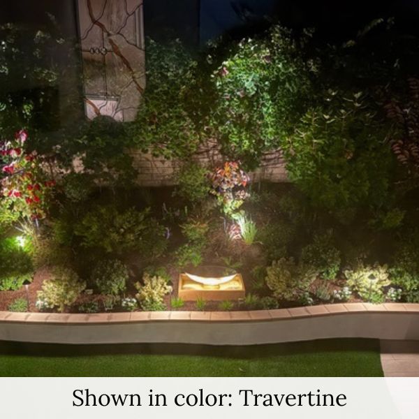 Campania Recife Fountain in action in travertine.