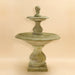 Carrara Two Tier Fountain against brown background.