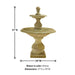 Carrara Two Tier Fountain with product details.
