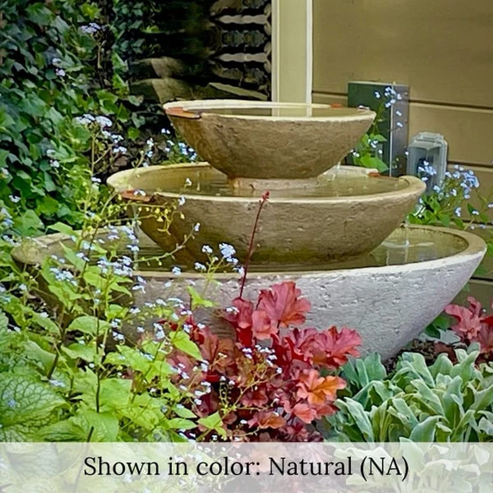 Carrera Oval Fountain in action in the backyard.