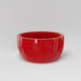 Casablanca Bowl Fiberglass Planter in gloss red against gray background.