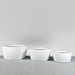 Casablanca Bowl Fiberglass Planter on concrete shown with different sizes.