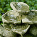 Cascading Hosta Fountain in action upclose.
