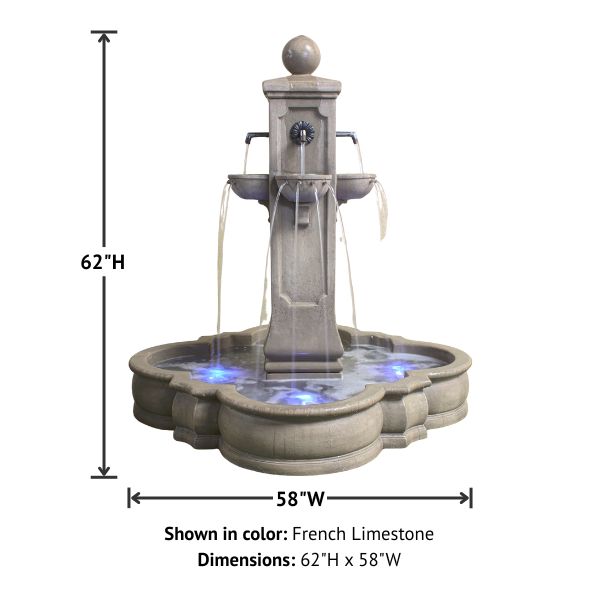 Catalina Pond Fountain with product details.