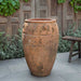 Catania Jar Planter - Vicolo Mattone - S/1 on concrete in the backyard