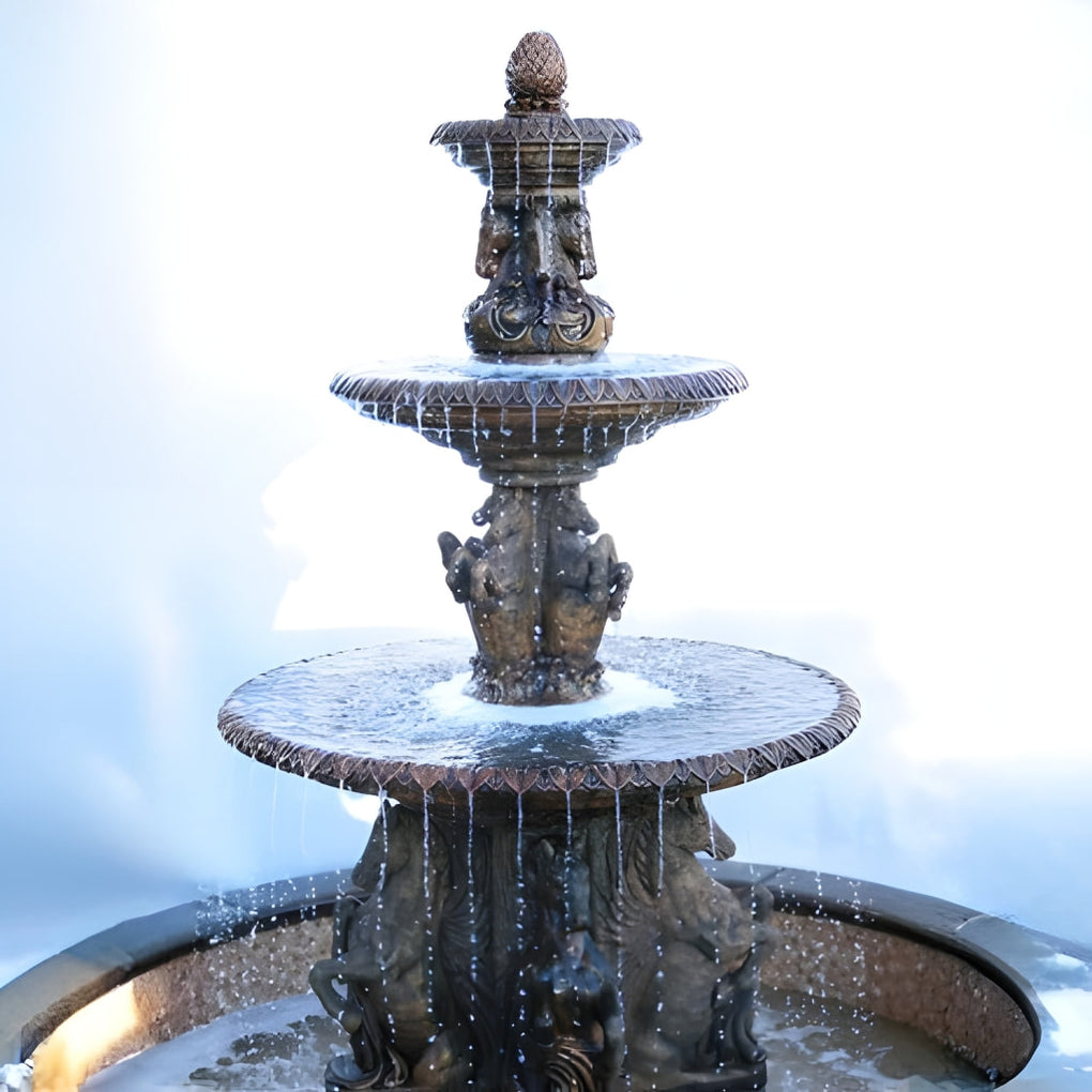 Cavalli Fountain with 12 Foot Bracci Basin — The Blissful Place