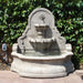 Chateau Wall Fountain on concrete on the wall with green leaves.