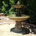 Chelsea Garden Fountain with Step on concrete in the backyard.