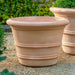 Classic Double Rolled Rim 24" Planter - Terra Cotta - S/1 on gravel in the backyard