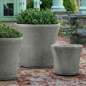 Cloche Planter, Extra Large in grey filled with plants
