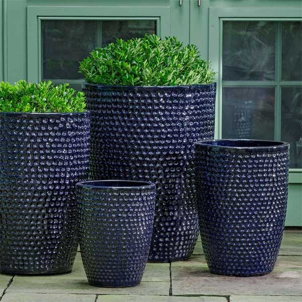 Coin Pot Planter, Tall - Sapphire - S/4 Campania International