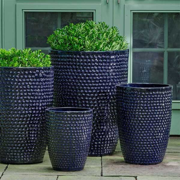 Campania Coin Pot Planter, Tall, Set of 4 - 8416-23904 - Sapphire