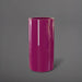 Corry Tall Cylinder Fiberglass Planter in gloss eggplant against gray background. 