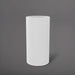 Corry Tall Cylinder Fiberglass Planter in matte bright white against gray background. 