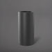 Corry Tall Cylinder Fiberglass Planter in matte charcoal against gray background. 