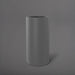 Corry Tall Cylinder Fiberglass Planter in matte gunmetal against gray background. 