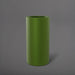 Corry Tall Cylinder Fiberglass Planter in satin green against gray background. 
