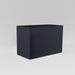 Darwin Tall Rectangle Fiberglass Planter in matte charcoal against gray background.