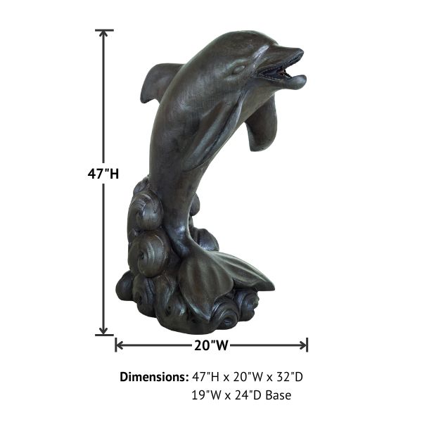 Delfino Plumbed for fountain with product details.