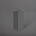 Delray Tall Corner Fiberglass Planter in matte gunmetal against gray background.