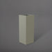 Delray Tall Corner Fiberglass Planter in satin beige against gray background.