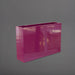 Delray Tall Rectangle Fiberglass Planter in gloss eggplant against gray background.