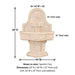 Deruta Lemon Wall Fountain against white background with product details.