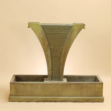 Diesse Fountain with Side Spillways against brown background.