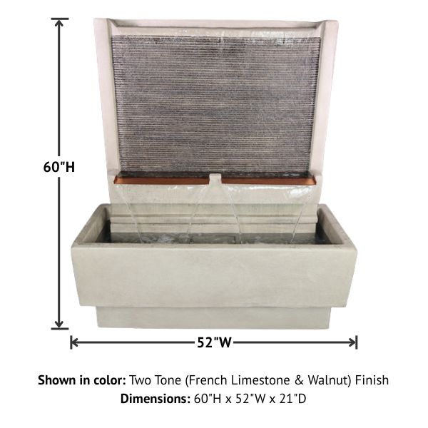 Double Brentwood Wall Fountain with product details.